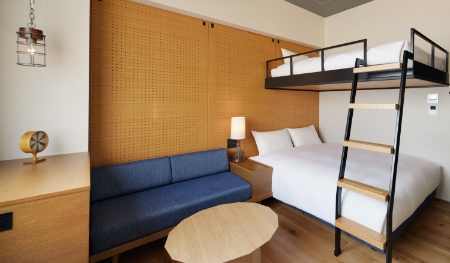 本の世界に没頭できる部屋、ランプライトブックスホテル札幌の客室内イメージ